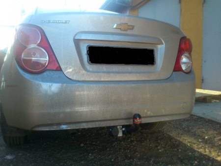 Фаркоп CV 07 для CHEVROLET Aveo 2008-2012, Автос, нагрузка 750/50 кг. С подрезкой бампера от магазина ФаркопРос